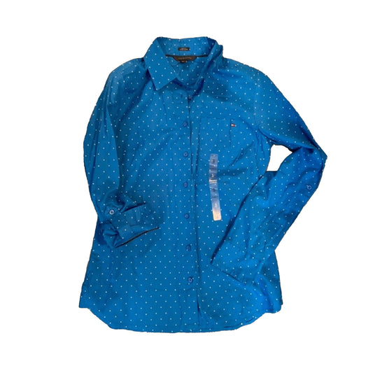 Tommy Hilfiger Blue & White Polka Dot Blouse